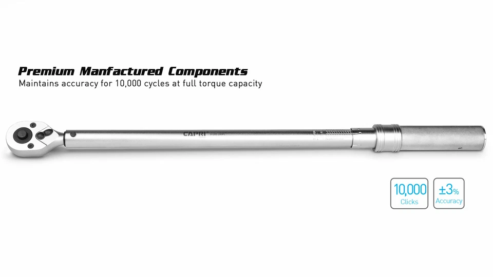 Capri Tools 1/2-Inch Drive 30-250 ft/lbs Industrial Torque Wrench - Image 2 of 4