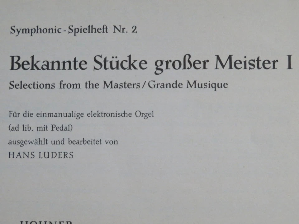 Bekannte Stück großer Meister I - Für einmanualige elektronische Orgel - Bild 4 von 4