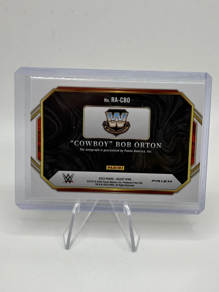 2023 WWE - Select - Auto - Ringside Action - Silver - #8 Cowboy Bob Orton Inv 1 - Image 2 of 2
