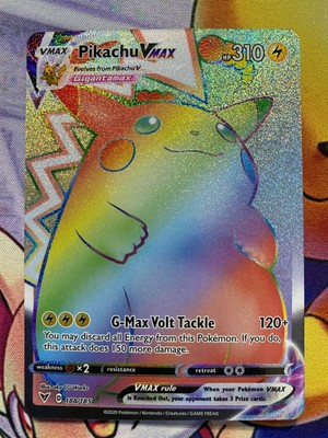 POKEMON VIVID VOLTAGE PIKACHU VMAX SECRET HYPER RARE RAINBOW 188/185 | eBay