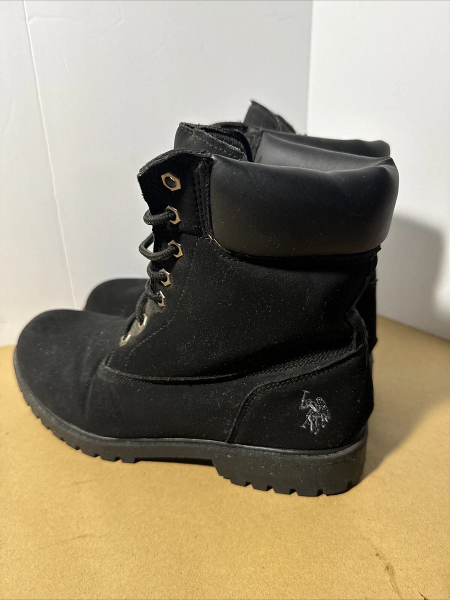 U.S. Polo Assn Men\'s Soren Black Faux Leather Boots Sz 10.5 M Sherpa Lined us polo assn boots products for sale | eBay main image 3