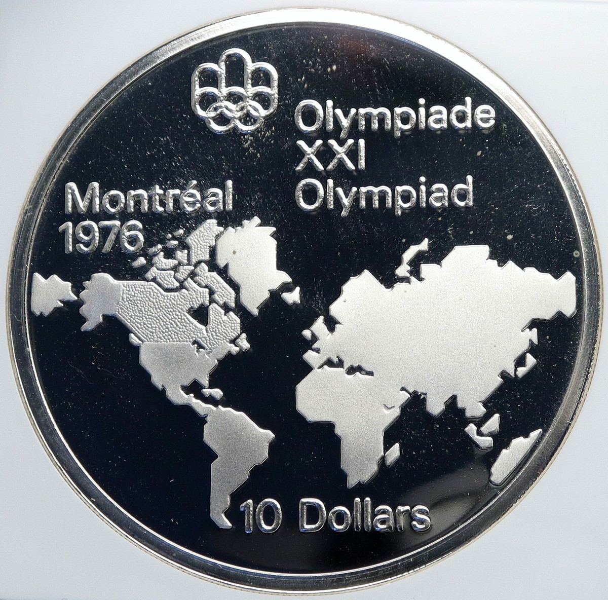 1973 CANADA Queen Elizabeth II Olympics Montreal Proof Silver $5