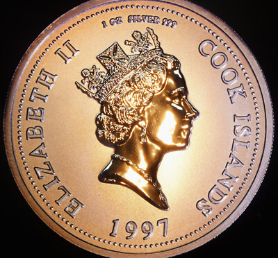 1997 Cook Island Lady Diana Princess of Wales 1oz 999 FINE Silver
