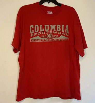 red columbia t shirt