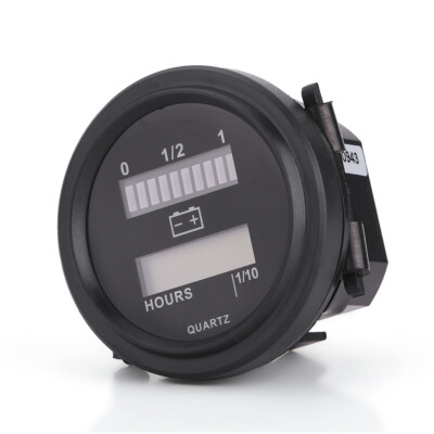 12V/24V/36V/48V/72V LED Digital Battery Indicator Gauge With Hour Meter Part For