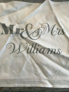 Pottery Barn Mr Mrs Personalized Pillow Cover Monogram Williams