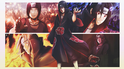 Anime Collage DinocoZero Boys Naruto Uchiha Itachi  Gaming Mat Desk 3717