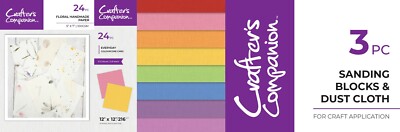 Crafters Companion - Floral Büttenpapier, Colourcore Karte, Schleifblock