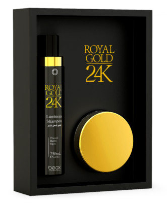 BEOX ROYAL GOLD 24K Luminous Shampoo 250ml & Maske 240ml Home Care Line, Geschenkset