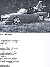 1964 Triumph Spitfire She's A Swinger Vintage Original Print Ad-8.5 x 11 "