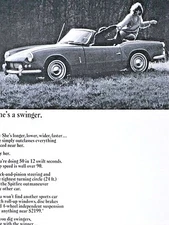 1964 Triumph Spitfire She's A Swinger Vintage Original Print Ad-8.5 x 11 "