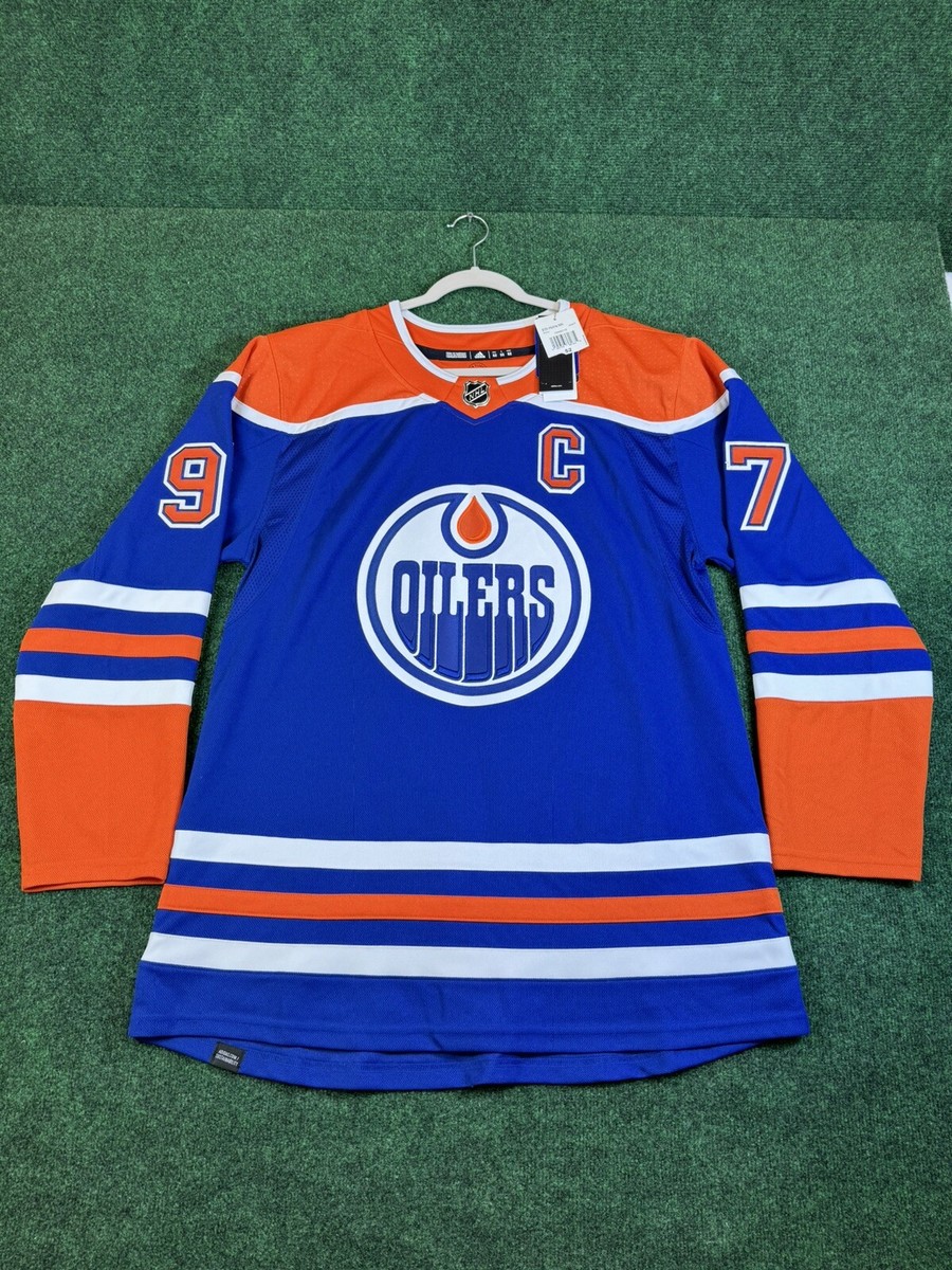 adidas Edmonton Oilers #97 McDavid Home Jersey Blue Men's Size 52
