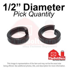 1/2" Grade 8 High Collar Split Lock Washers Alloy Steel Plain (Pick Quantity)