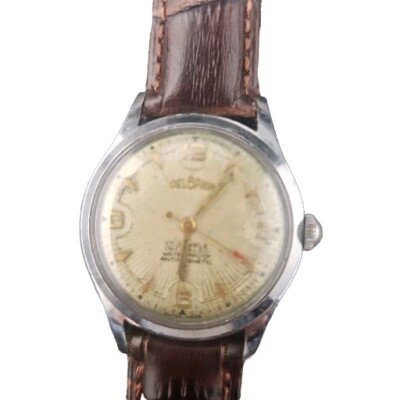 Vintage Mens Delbana Swiss Made Hand Wind Wristwatch Antimagnetic Serviced 