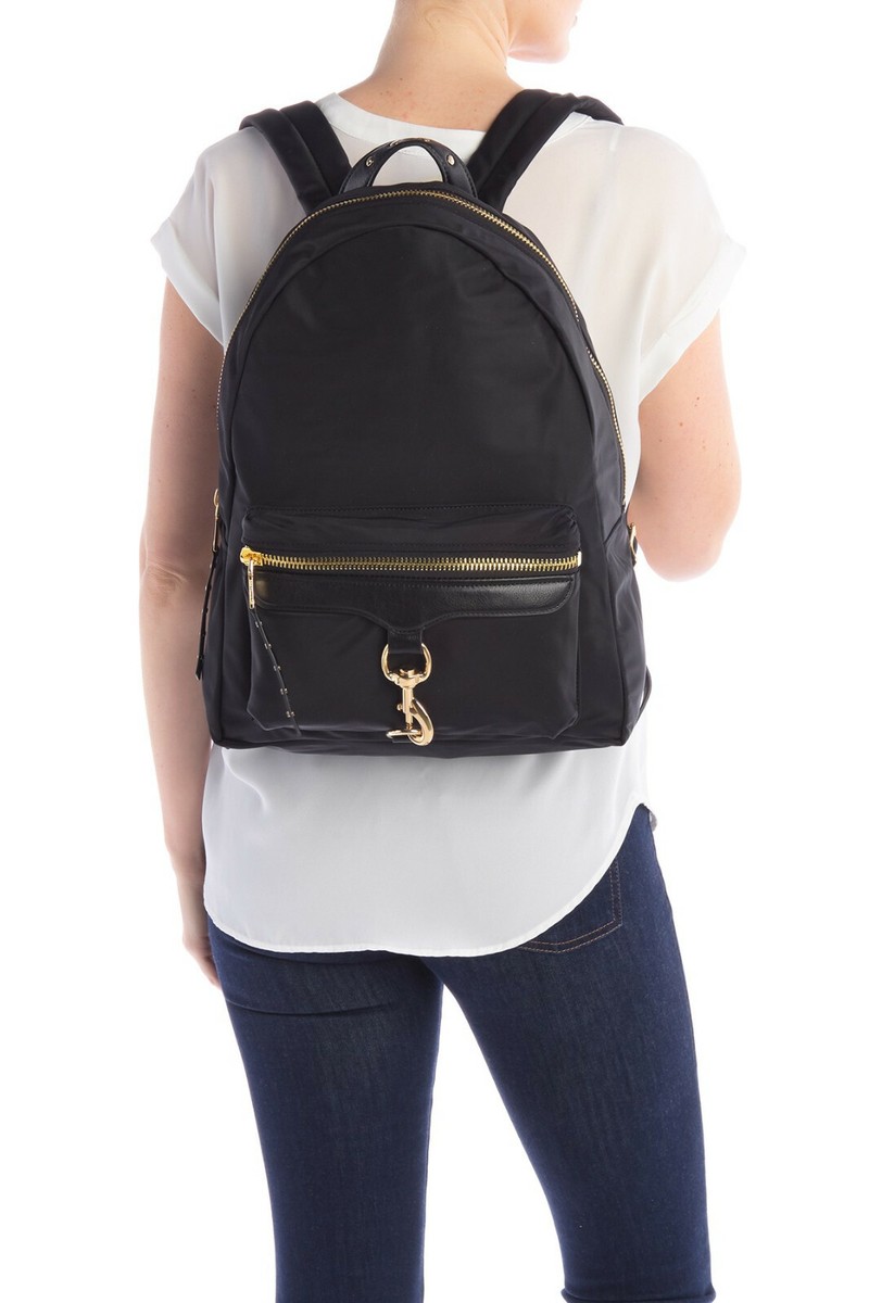 NEW REBECCA MINKOFF Always On MAB Large Nylon Backpack GREY 