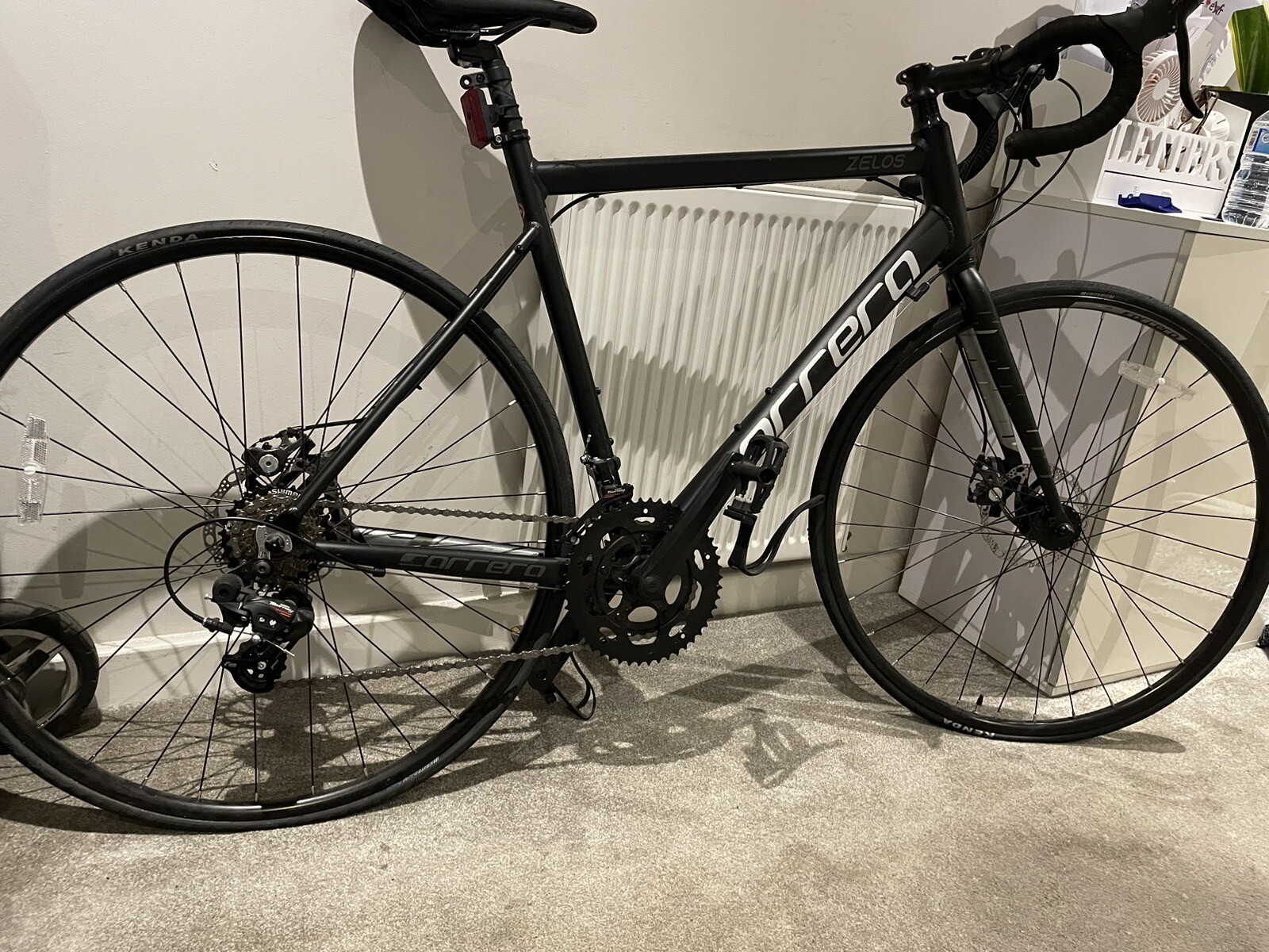 Carrera Zelos Mens Road Bike Black New Used eBay