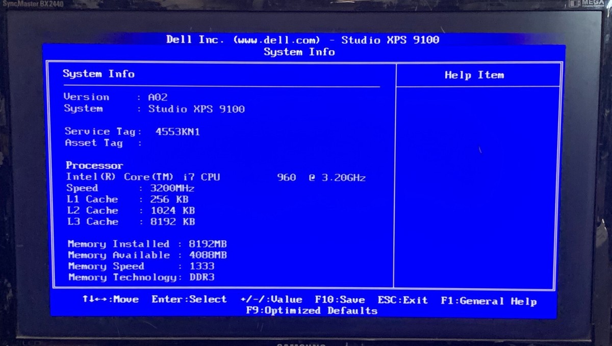 Dell Studio XPS 9100 PC Core i7-960 3.20GHz CPU 8GB RAM 200GB SSD