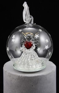 Détails Sur Lot 4 Boules Noel En Verre Avec Ange A Led Lumineuses Lumiere Changeante Deco