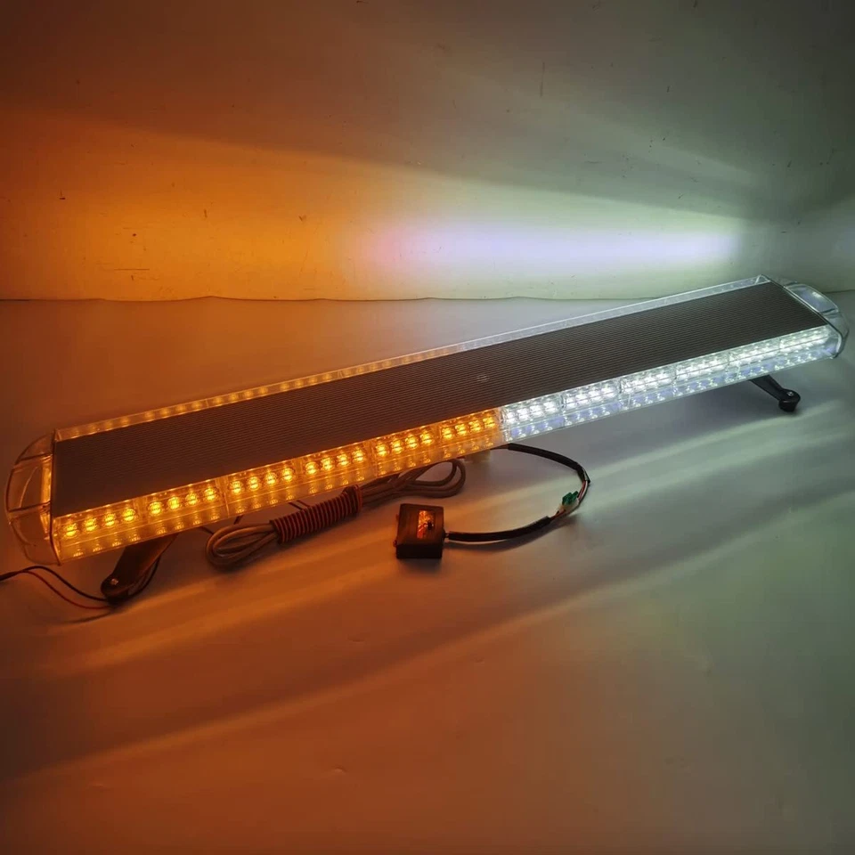 Baliza de recuperación de advertencia de emergencia impermeable 55" 104 LED ámbar/blanco barra de luz Foto 2 de 4