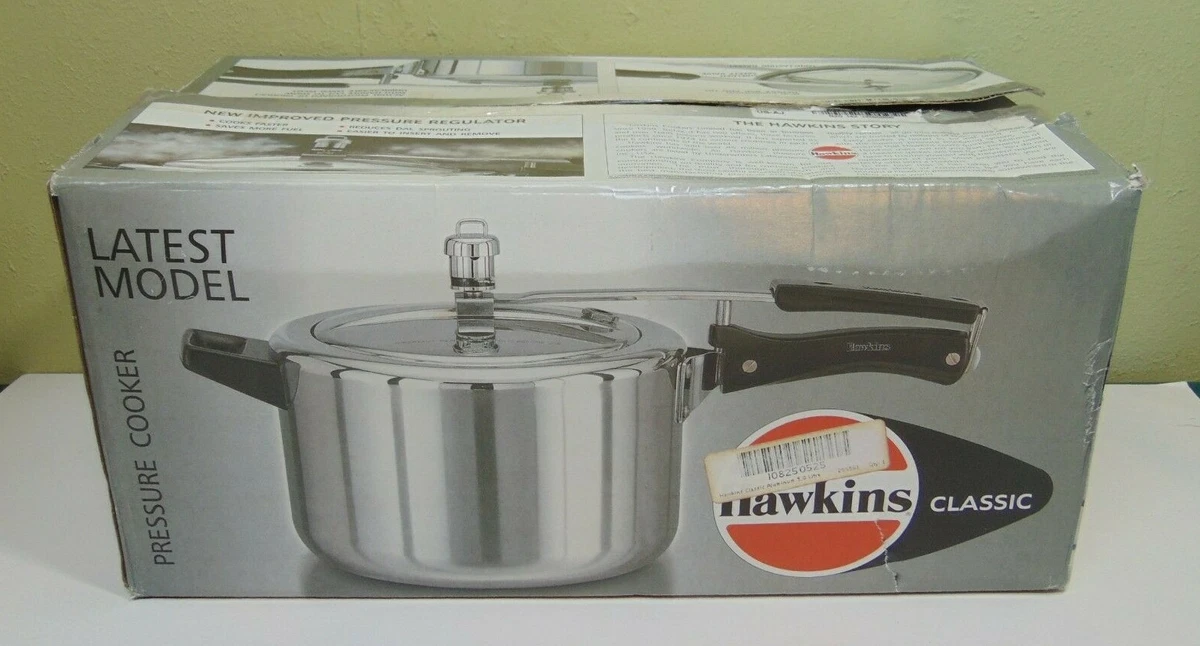 Hawkins Classic Aluminum New Improved Pressure Cooker 4-Liter