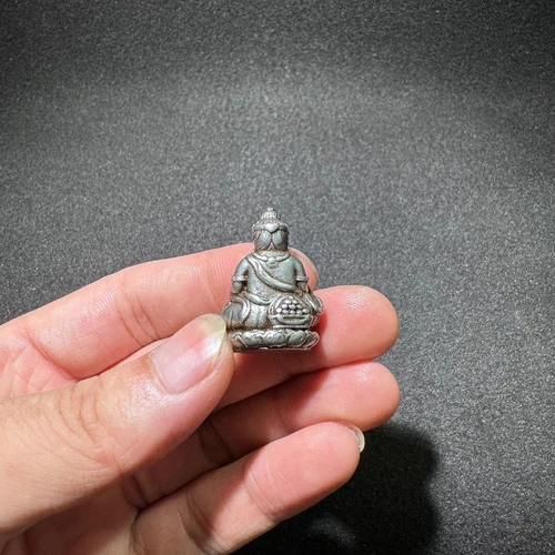 Old antique Tibetan silver copper Talisman Buddhist Buddha pendant - Picture 4 of 7