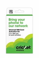 Cricket Wireless 3-in-1 SIM Kit - Bring Your Own - 2.0 - Sealed