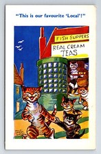 Comic Postkarte: Katzen Cream Tea. Doug Lover...