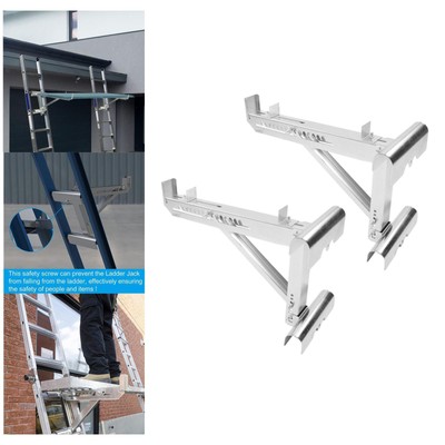 1 Pair Two Rung Short Body Ladder Jack Scaffold Bracket Welded Triangle