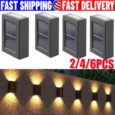 Outdoor Solar LED Deck Light Path Garden Patio Pathway Stairs Step Fence Lamp