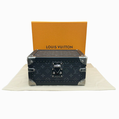 Louis Vuitton M11108 Coffret Tresor 24 Koffer Etui Monogram Eclipse Schwarz Auth