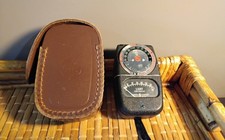 GE Meter Light Exposure Type DW-68 W  Leather Case Tested USA General Electric