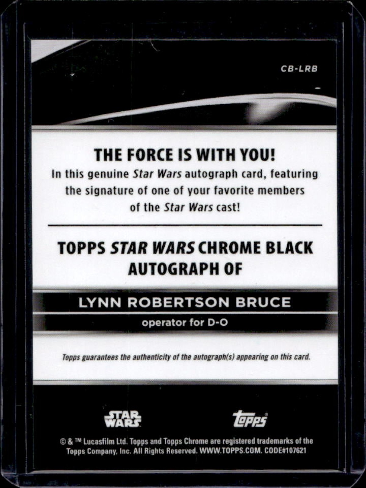 2025 Star Wars Smugglers Outpost Lynn Robertson Bru D-O Chrome Auto Gold #/50 view 2