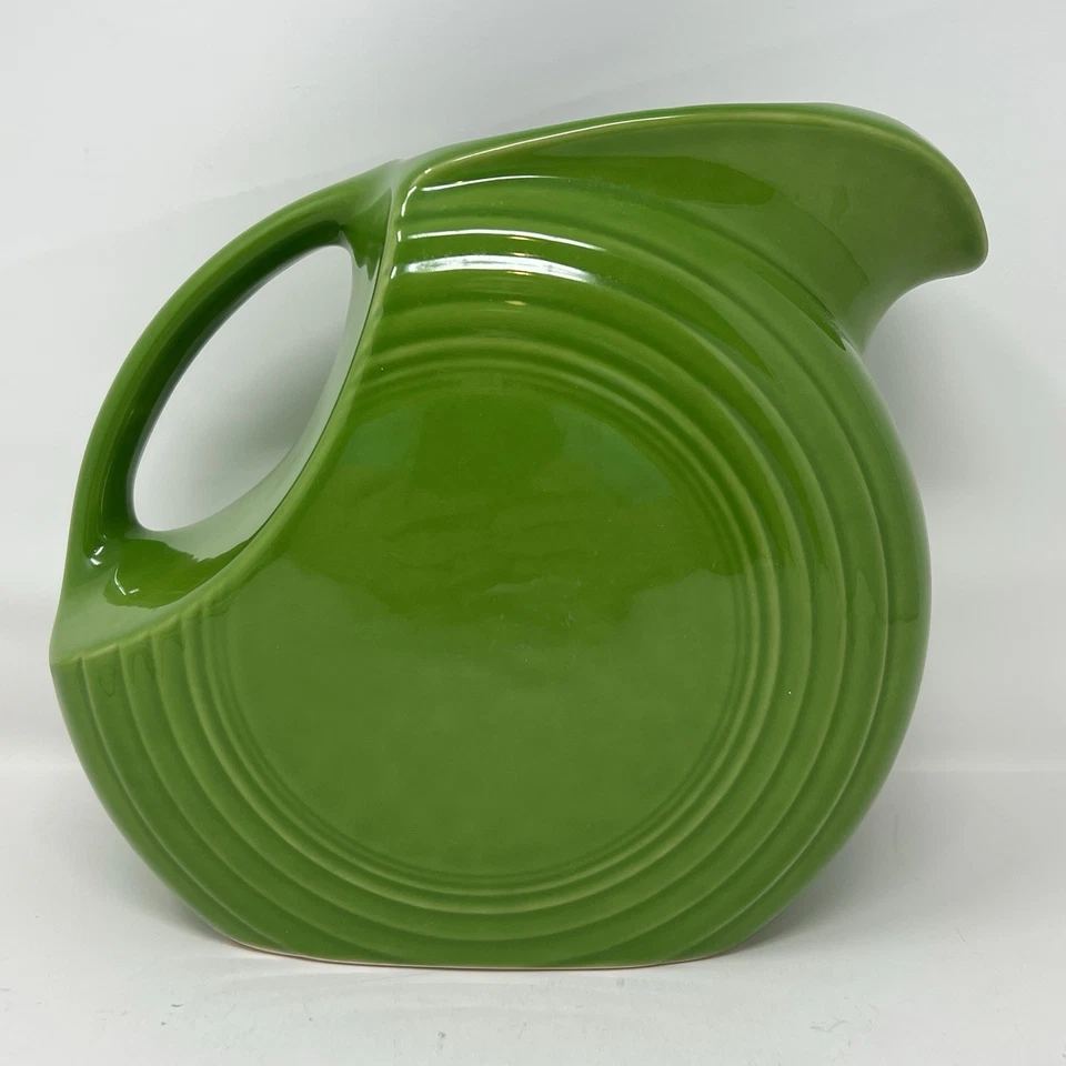 Vintage Fiesta Shamrock Green Large Disk Pitcher Retired - Image 2 of 4
