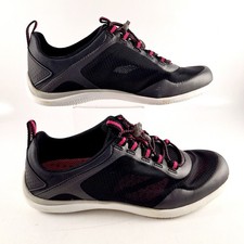 Landsend Ladies Black Trainers with Pink Laces, Size UK6, US8, EU38.5, New 