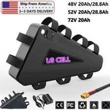 Triangle ebike battery 28.8Ah 48V 52V 72V Lithium Battery Pack for 0 3000W Motor
