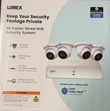 Lorex 4K Fusion 2TB NVR System with 4K Wired Dome Cameras
