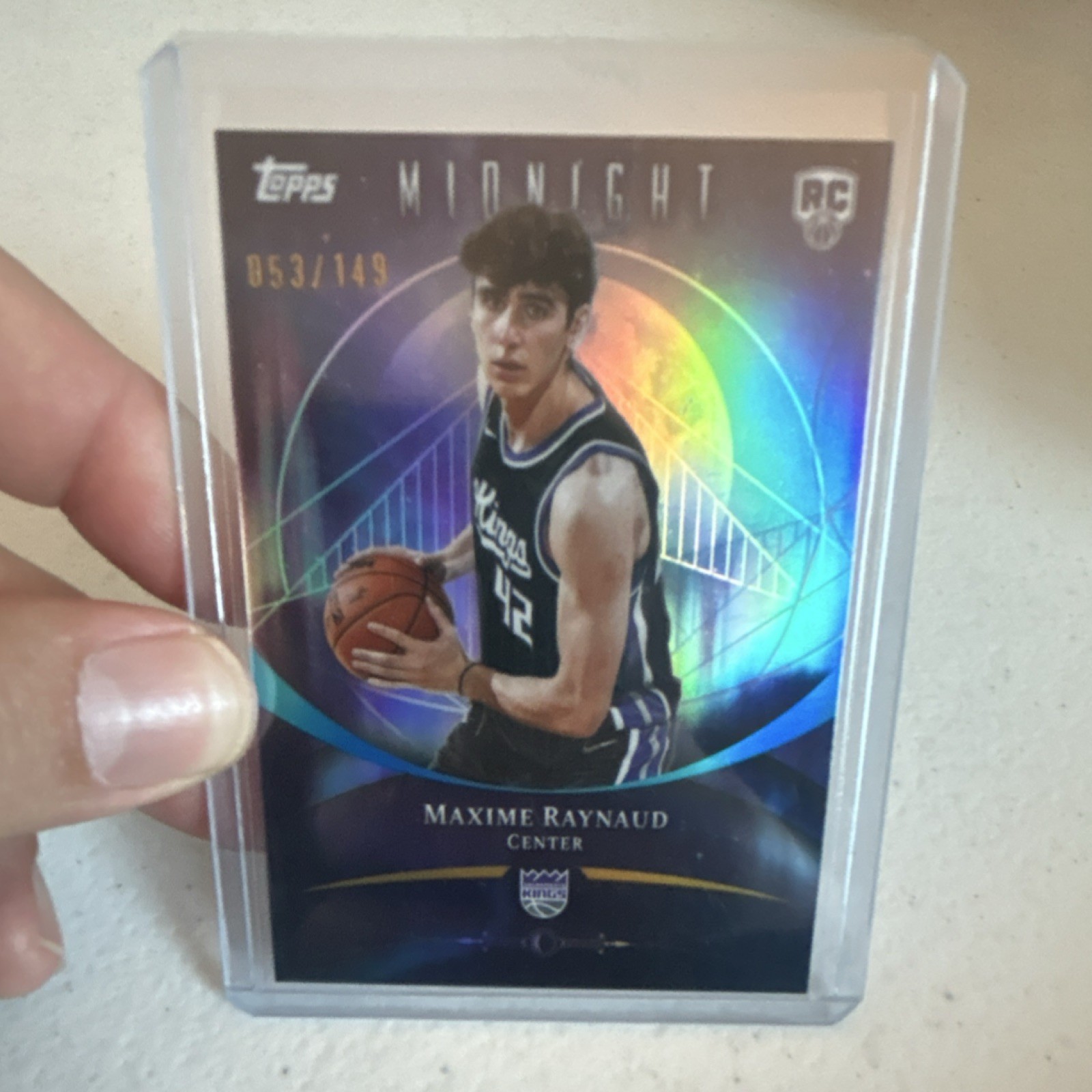 2025 Topps Midnight Maxime Raynaud Rookie Morning #97/149 Sacramento Kings