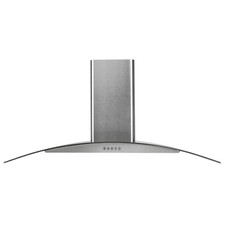 Image of electriQ 90cm Curved Glass Chimney Cooker Hood - Stainless Steel EIQCURV90EN