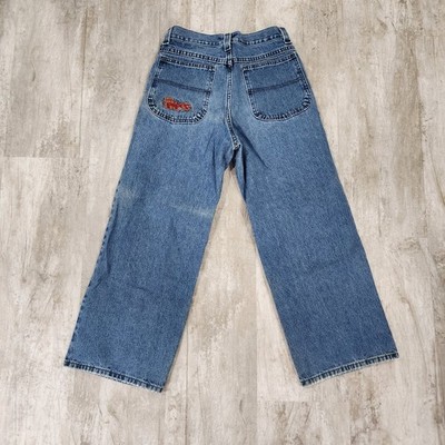 Vintage Youth Lee Pipes Wide Leg Denim Jeans L Large 28'' waist 25'' inseam euc!