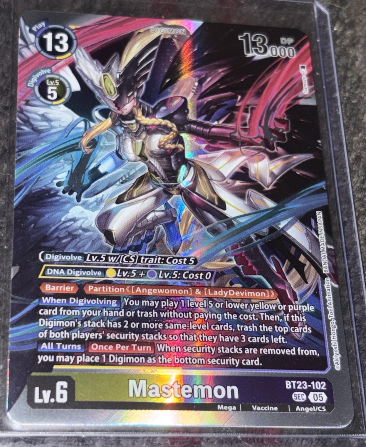 Digimon Card Game Mastemon BT23-102 SEC Hackers' Slumber