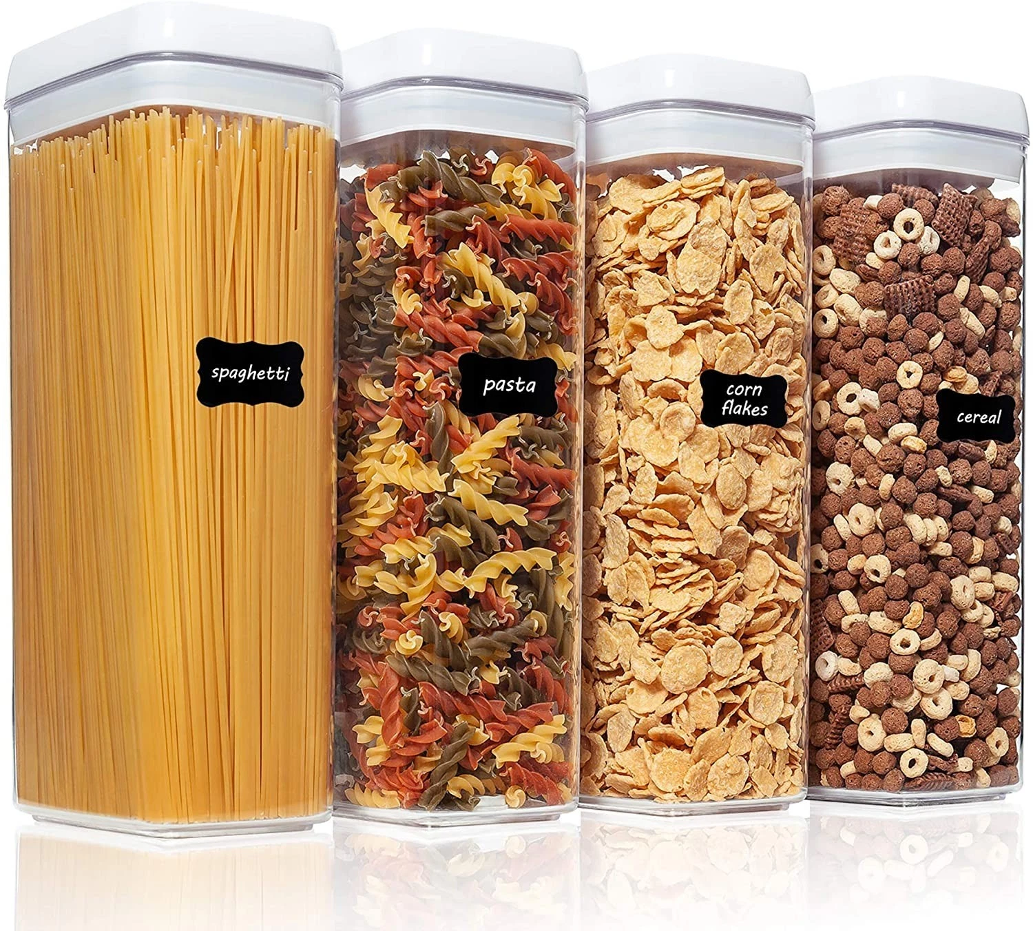 Airtight Food Storage Containers, Vtopmart 4 Pieces Large 3.2 Liters/108.2 fl oz