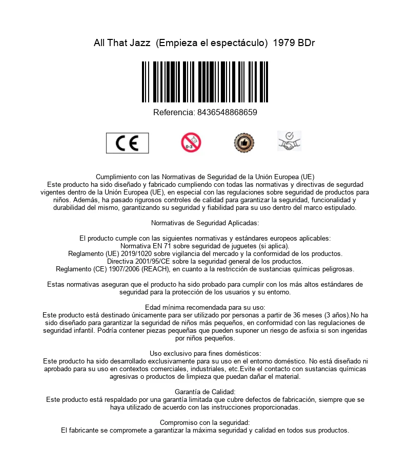 All That Jazz  (Empieza el espectáculo)  1979 BDr - Imagen 3 de 3