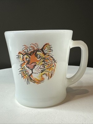 Vintage Fire King Tony The Tiger Esso Exxon Glass Milk Glass Coffee Mug