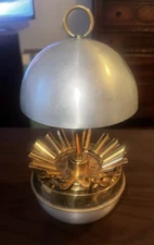 Vintage 1930’s Pearlescent Metal Orb Tabletop Pop Up Cigarette Dispenser Globe