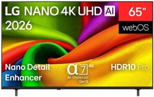 LG Smart TV 65NU850B6LA  164 cm/65 Zoll LED-Fernseher Nano UHD 60Hz B-WARE