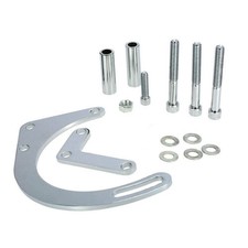 Polished Chrome Low Mount Alternator Bracket For Sbc Sb Chevy Swp 283 305 327...
