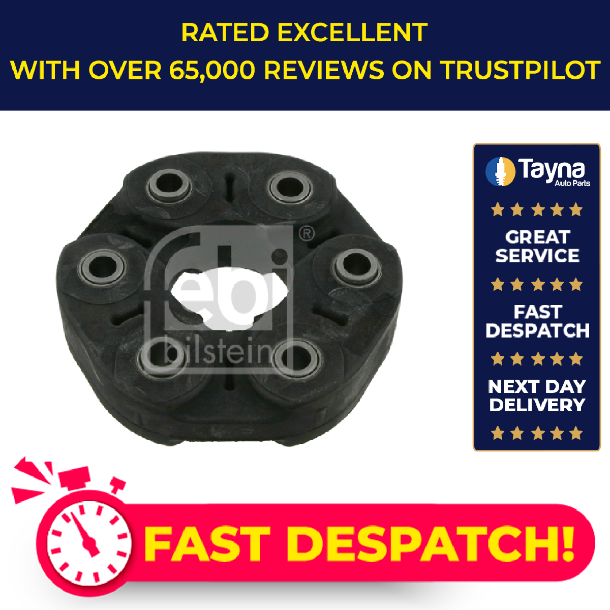 Propshaft Joint fits BMW 645 E63 4.4 03 to 05 N62B44A UJ Coupling Universal UJ