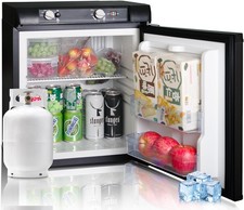 SMAD Mini Fridge Propane Refrigerator 3-Way Fridge RV 110V/12V LPG 1.4 Cu Ft US