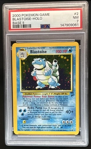 2000 Pokemon Set 2 Blastoise Holo #2/130 PSA 7