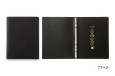 PLOTTER 5003 A5 6-Ring Shrink Leather Binder with Accessories Black NEW from JPN